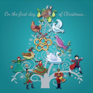 first day of christmas card