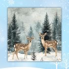 Does in the Snow